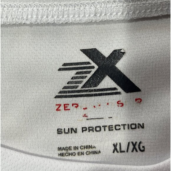 Zeroxposur Mens XL White UPF 50+ Sun Protection Polyester Short Sleeve Shirt 48j - Picture 2 of 7
